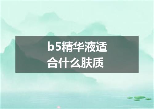 b5精华液适合什么肤质