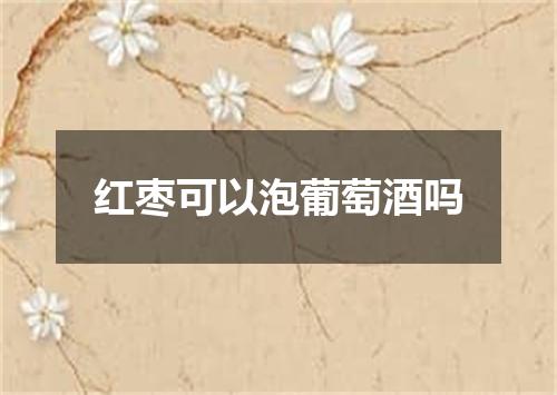 红枣可以泡葡萄酒吗