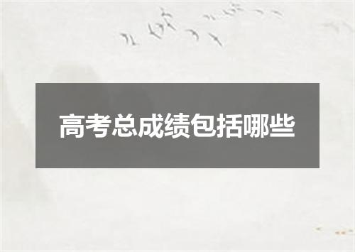 高考总成绩包括哪些