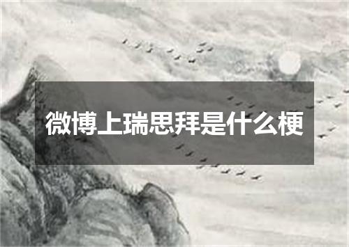 微博上瑞思拜是什么梗