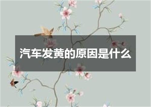 汽车发黄的原因是什么