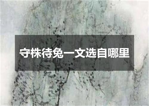 守株待兔一文选自哪里