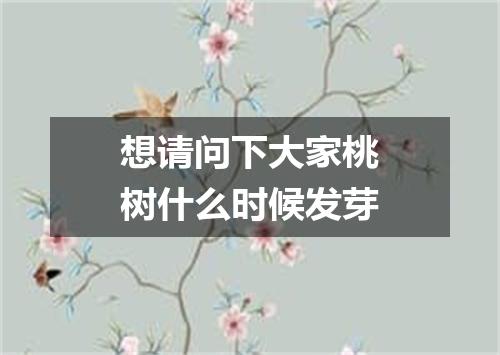 想请问下大家桃树什么时候发芽