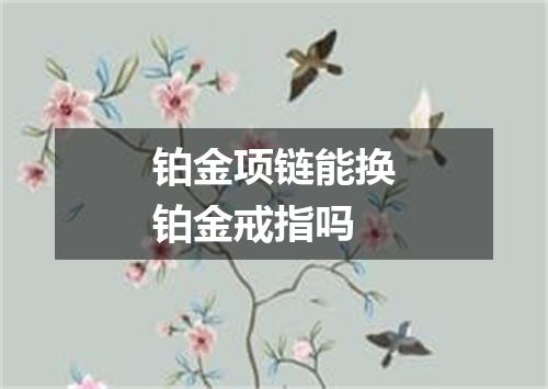 铂金项链能换铂金戒指吗