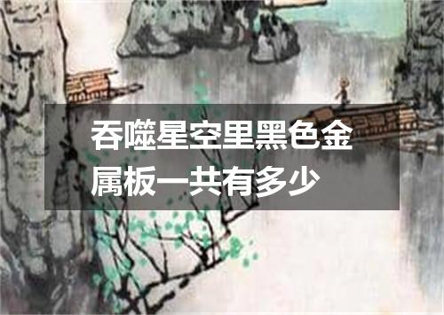 吞噬星空里黑色金属板一共有多少
