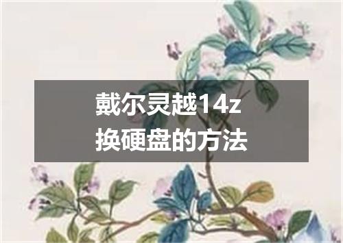 戴尔灵越14z换硬盘的方法
