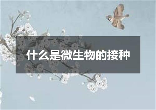 什么是微生物的接种