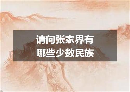请问张家界有哪些少数民族