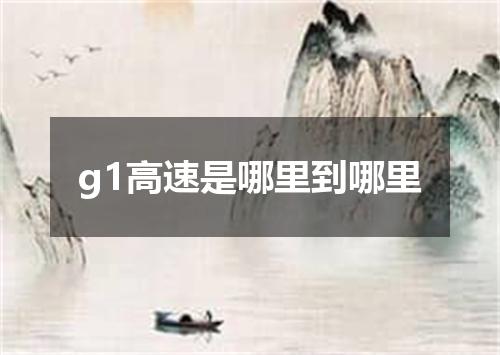 g1高速是哪里到哪里