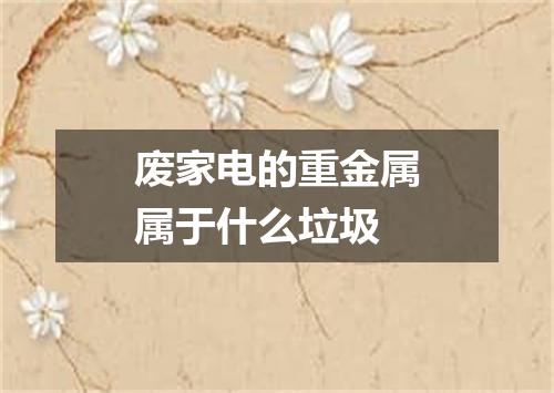 废家电的重金属属于什么垃圾