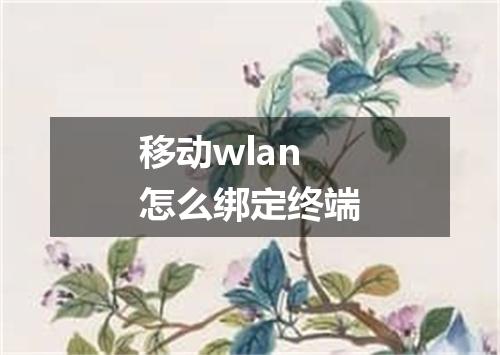 移动wlan怎么绑定终端