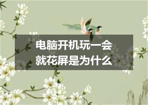 电脑开机玩一会就花屏是为什么