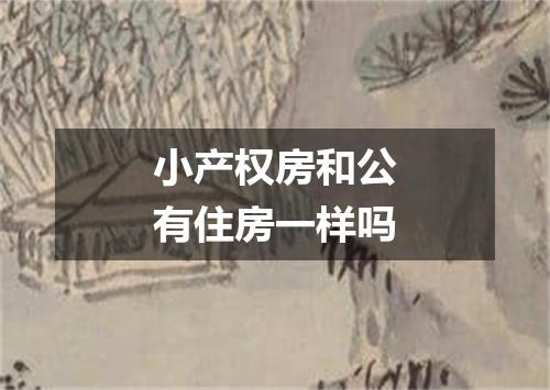 小产权房和公有住房一样吗