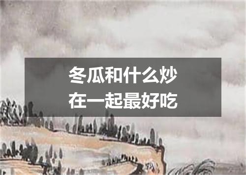 冬瓜和什么炒在一起最好吃