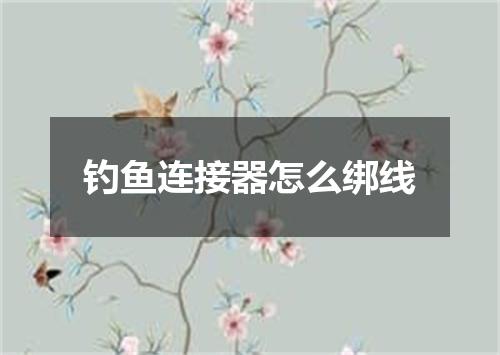 钓鱼连接器怎么绑线