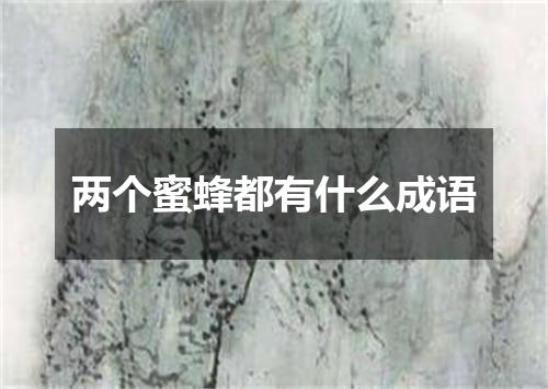 两个蜜蜂都有什么成语