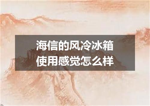 海信的风冷冰箱使用感觉怎么样