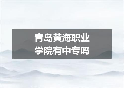 青岛黄海职业学院有中专吗