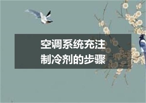 空调系统充注制冷剂的步骤