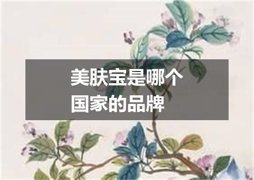 美肤宝是哪个国家的品牌