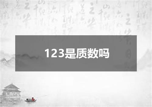 123是质数吗