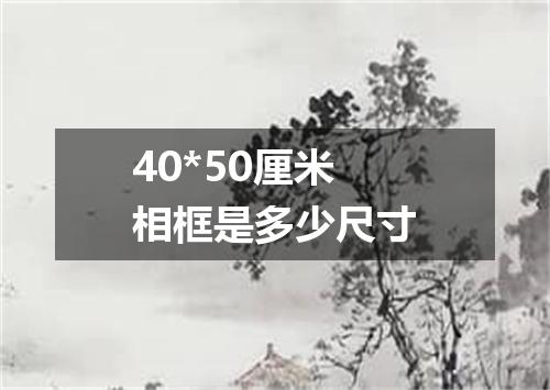 40*50厘米相框是多少尺寸