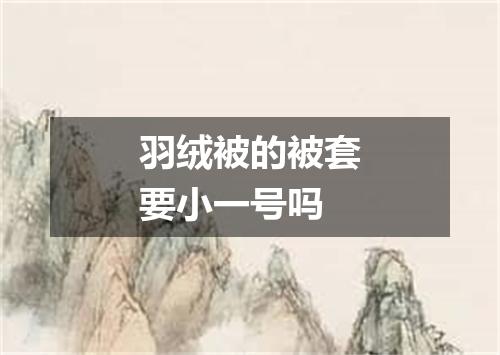 羽绒被的被套要小一号吗