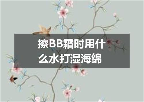 擦BB霜时用什么水打湿海绵