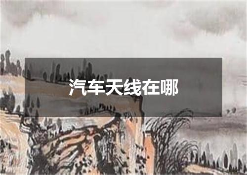 汽车天线在哪