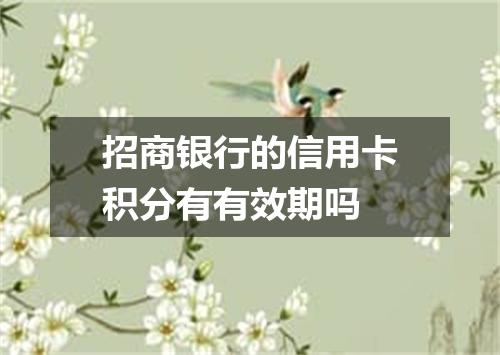 招商银行的信用卡积分有有效期吗