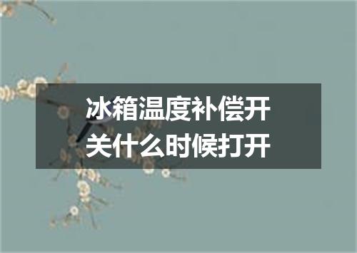 冰箱温度补偿开关什么时候打开