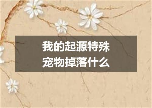 我的起源特殊宠物掉落什么