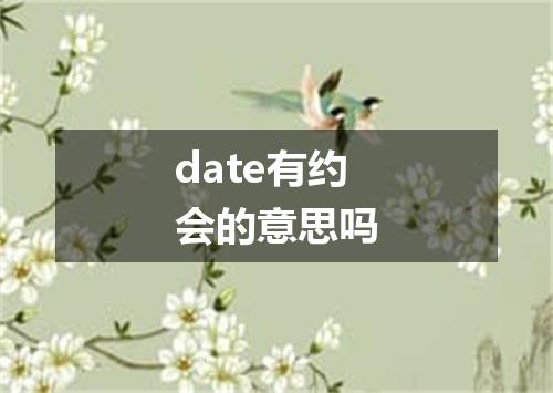 date有约会的意思吗