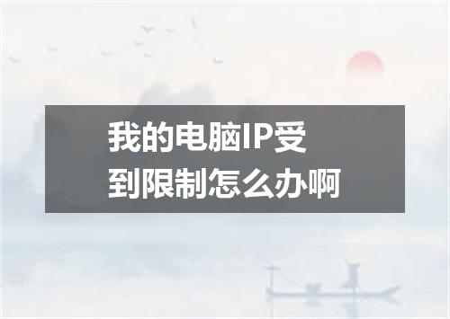 我的电脑IP受到限制怎么办啊