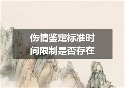 伤情鉴定标准时间限制是否存在