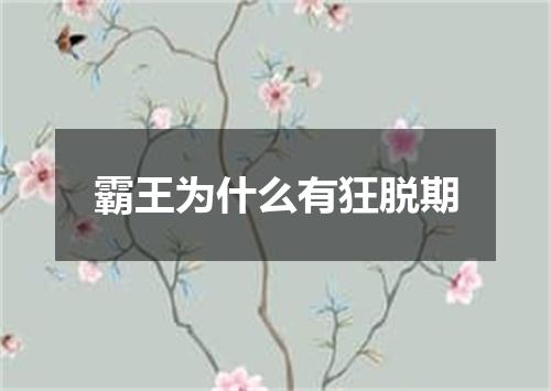 霸王为什么有狂脱期