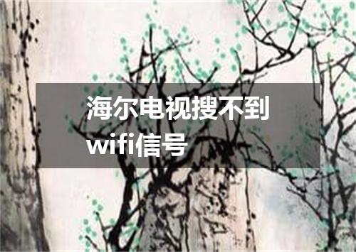 海尔电视搜不到wifi信号