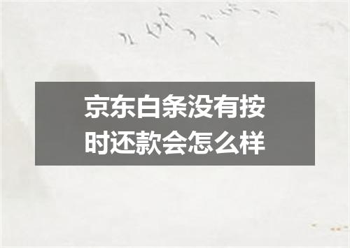 京东白条没有按时还款会怎么样