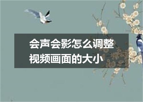 会声会影怎么调整视频画面的大小