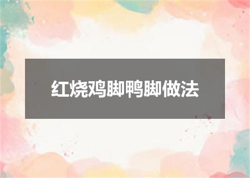 红烧鸡脚鸭脚做法