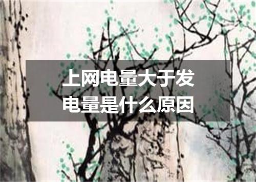 上网电量大于发电量是什么原因