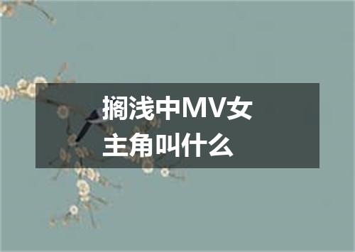 搁浅中MV女主角叫什么