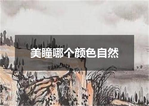 美瞳哪个颜色自然