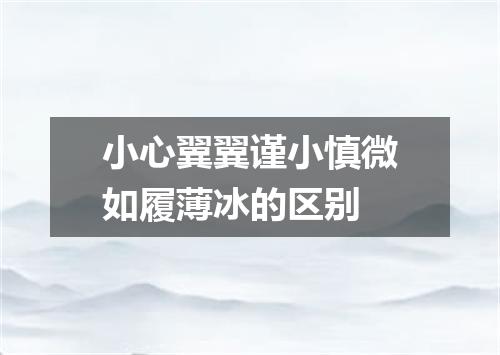 小心翼翼谨小慎微如履薄冰的区别