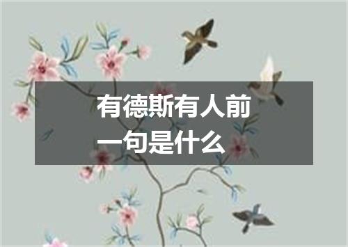 有德斯有人前一句是什么
