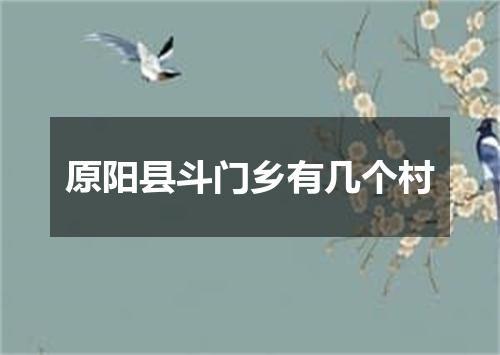 原阳县斗门乡有几个村