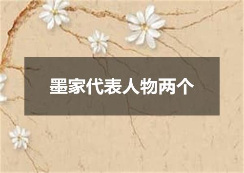 墨家代表人物两个