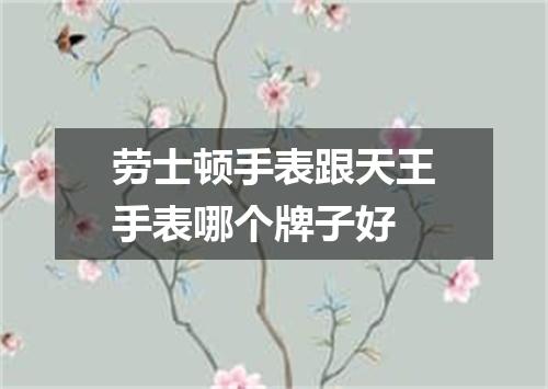 劳士顿手表跟天王手表哪个牌子好
