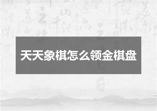 天天象棋怎么领金棋盘