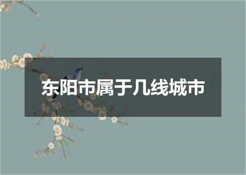 东阳市属于几线城市